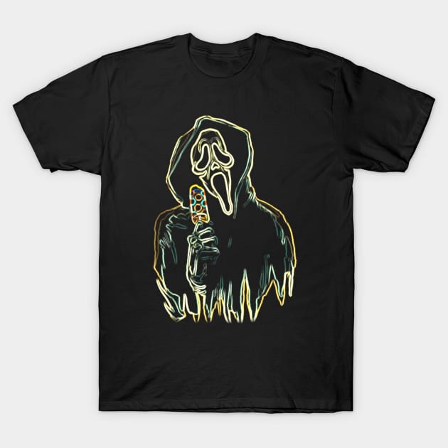 The Haunted Skeleton Neon T-Shirt by enchantingants